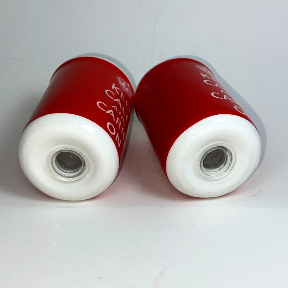 Stay Calm and Carry One Ceramic Salt and Pepper Shakers - Picture 3 of 3